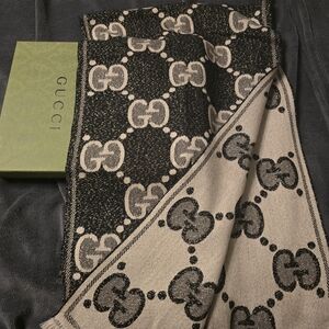 Gucci Monogram Black and Cream Wrap